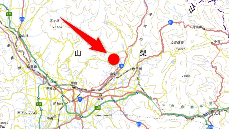 山林物件　山梨県山梨市市川