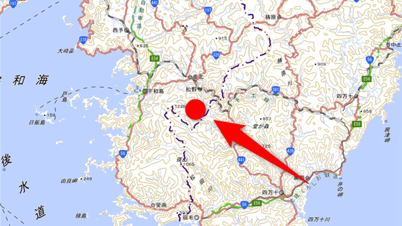 山林物件　愛媛県北宇和郡松野町