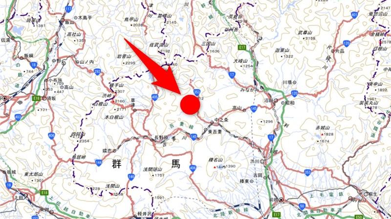 山林物件　群馬県吾妻郡中之条町