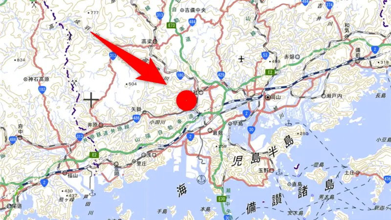 山林物件　岡山県倉敷市真備町
